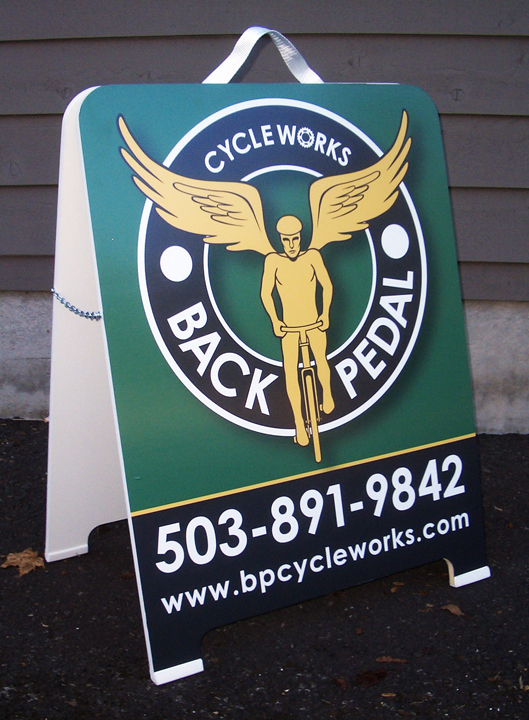 Back Pedal A-board full color digital Print