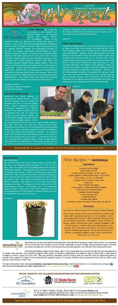 The Monthly Sprout April 2012