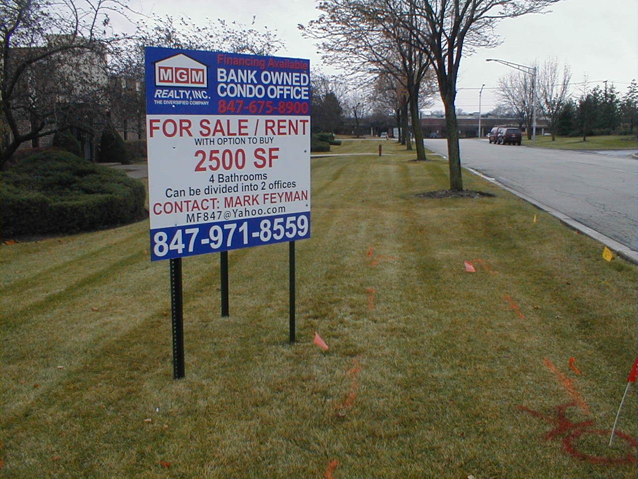 Commercial Real Estate Sign - V shaped