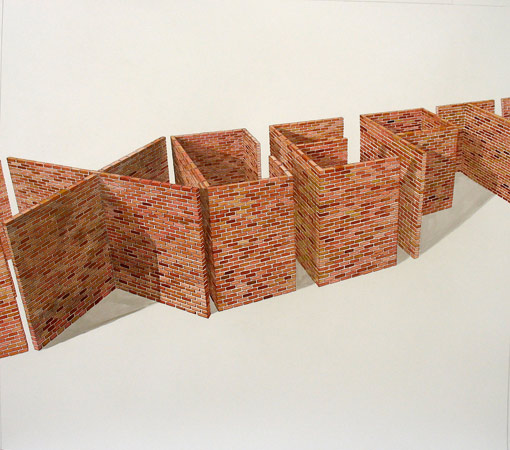 Jason Manley, Exceptionalism, 2010, Acrylic Ink on Paper, 30x34