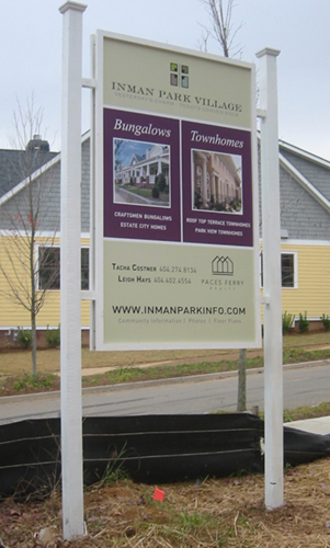 Suspended Frame Development Sign