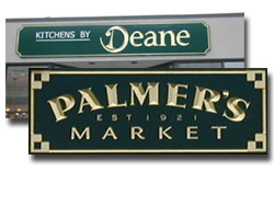Carved Gold Leaf signs for buildings