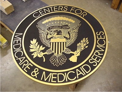 Sandblasted Seal type sign