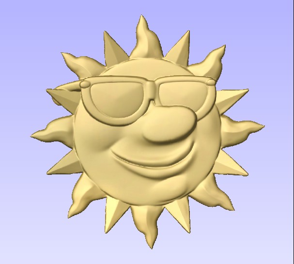 M2988 - Carved Sun, Painted gold metallic