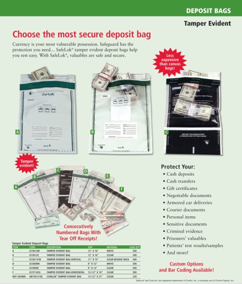 Safety Deposit Bags