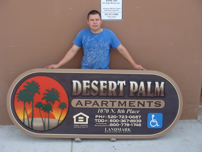 M8001 - Carved Apartment Entrance Sign