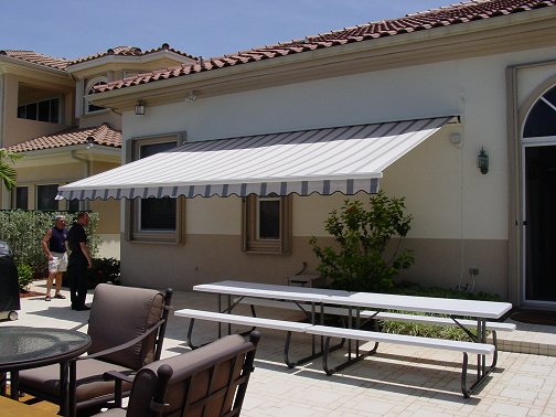 Shade over a picnic table