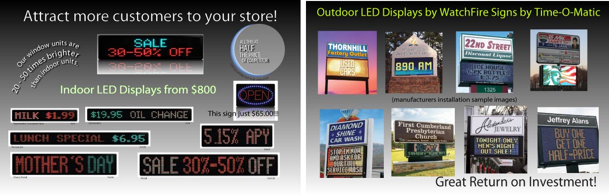 LED ELECTRONIC MESSAGE CENTERS