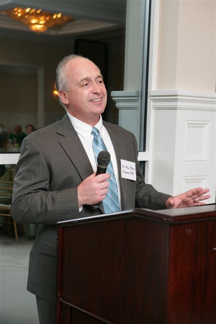 Dr. Christopher T. White, President and CEO of RTR addressing the crowd at our annual fundraiser - 11/6/09 Indian Pond Country Club