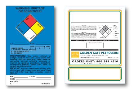 Drum & Chemical container labels