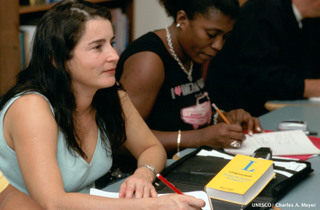 Adults reading and improving literacy skills