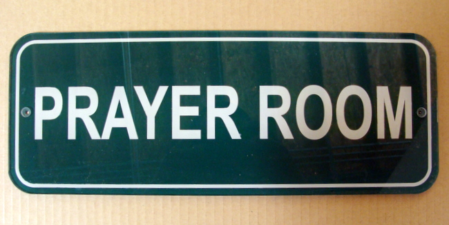 D13302 - Prayer Room plaque for Church