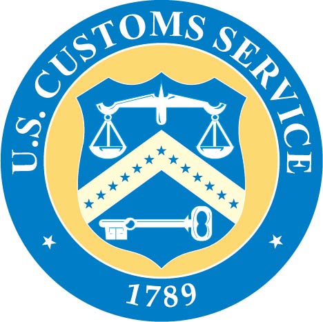 U30377 - US Custom Service Seal Carved Wood Wall Plaque