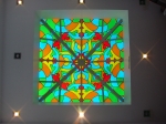 A vinyl - stained glass window