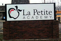 Lighted Monument Sign - La Petite Academy