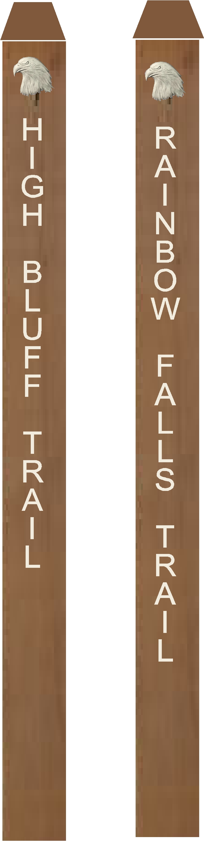 G16130 - Redwood Engraved Trail Markers