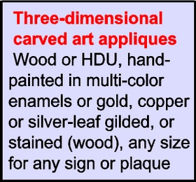 BB11985 - Carved 3D wood Appliques for Veterinary and Animal Hospital Signs & Plaques