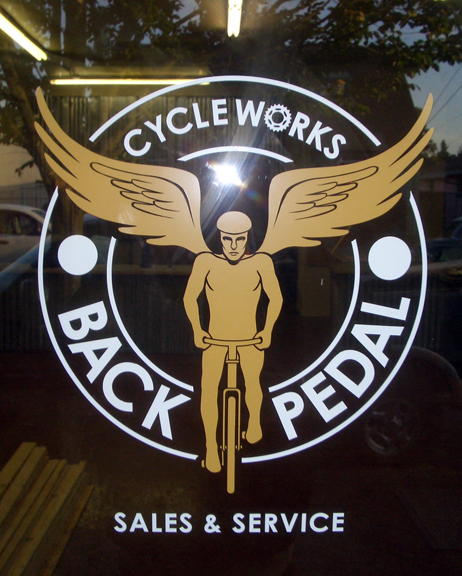 Back Pedal Window Graphics