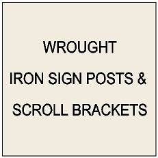 P25300 - Wrought Iron Posts, Scroll Brackets, Frames & Stands for Horse Signs