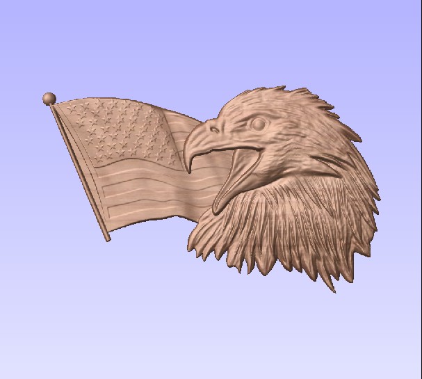 M3953 - Light Cherry Carving for Military Plaque