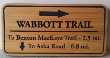 G16121 - Natural Cedar Engraved Trail Sign