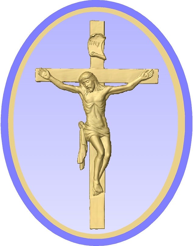 D13361 - Carved Gold-Leaf Gilded Crucifixion Wall Plaque