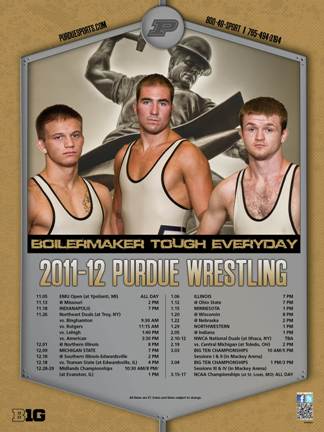 Purdue Wrestling Poster