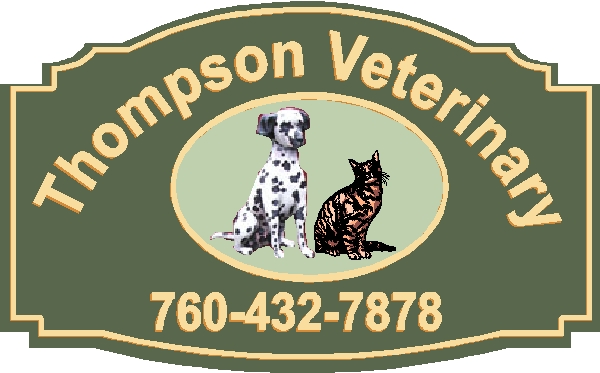 BB11760 – Carved Veterinarian HDU Sign with Dog and Cat