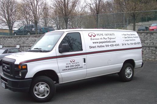 Van Lettering with Logo & Stripe