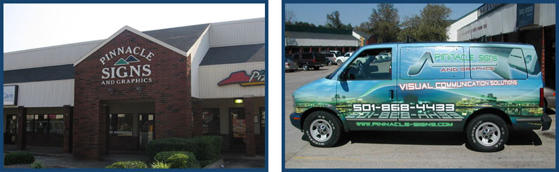 Pinnacle Signs and Graphics in Little Rock, Store Front, about company