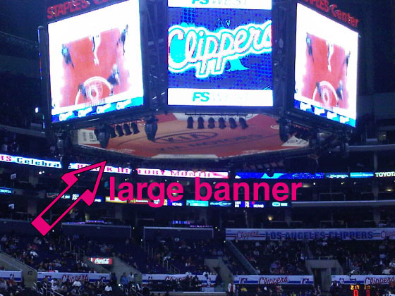 Clippers game banner
