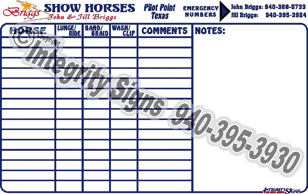 15 Horses with 5 Headings
