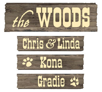 Family home sign with names - Western style