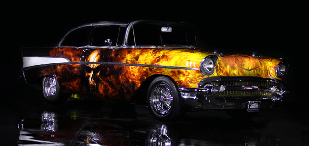 Flamed 57 Chevy