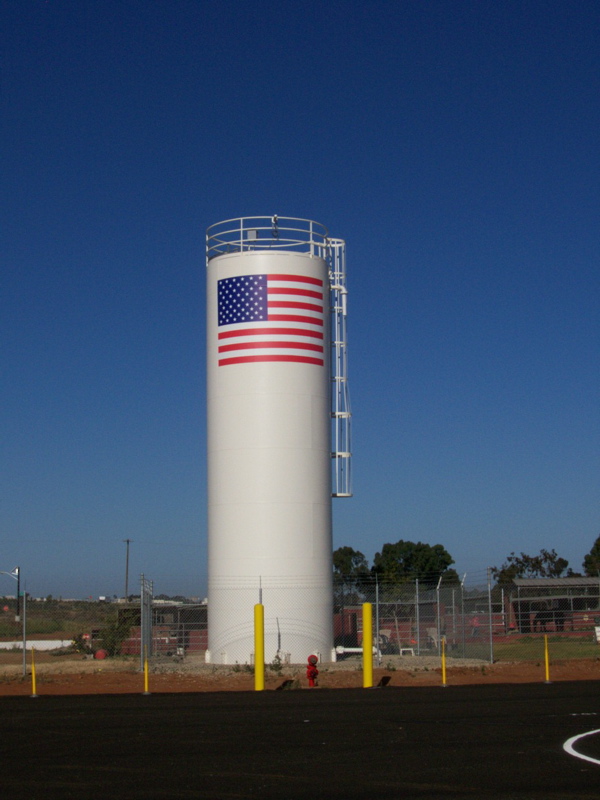 Digital Flag on Marine Base