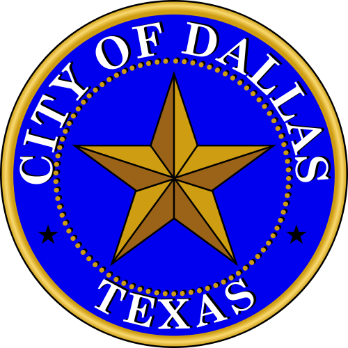 X33065 - Carved Wood Wall Plaque of the Seal of the City of Dallas