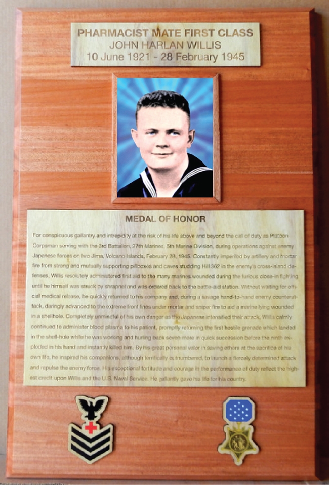 WM1235 - Memorial Plaque, World War II, Personalized, Engraved Natural Mahogany