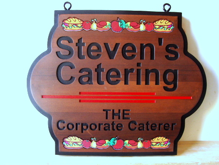 Q25618 -  Natural Wood Engraved Catering Sign