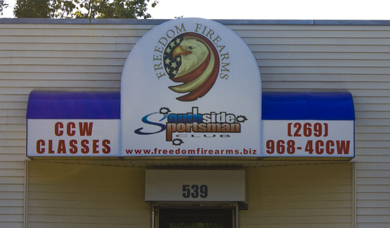Full color backlit printed awning