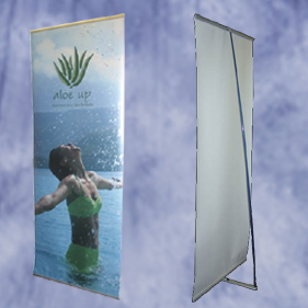 L Banner stands