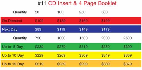 Text #11: "CD/DVD Insert &amp; 4 Page Booklet": Jewel Case Fit 4/4