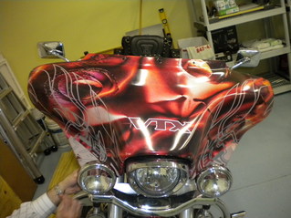 Motorcycle fairing wrap