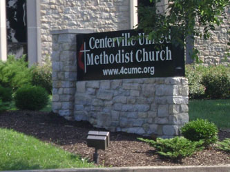 Metal Cabinet Sign - Centerville United Methodist
