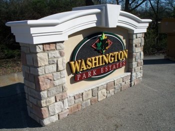 Exterior monument sign