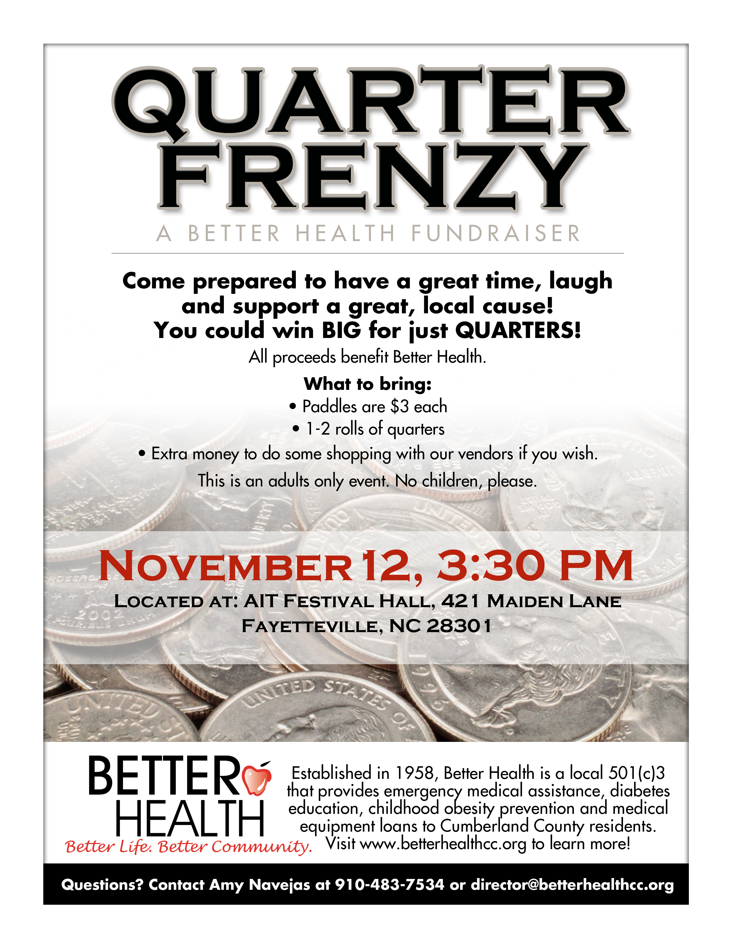 Quarter Frenzy to benefit Better Health