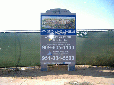 POST AND PANEL SIGN