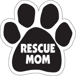 Rescue Mom magnet (paw style) - $5.00