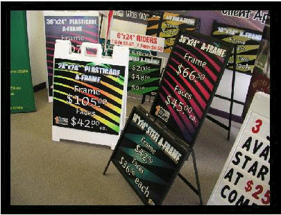 Free Standing &amp; Framed Signs