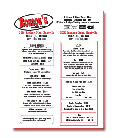 * Menus