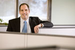 Man in Cubicle